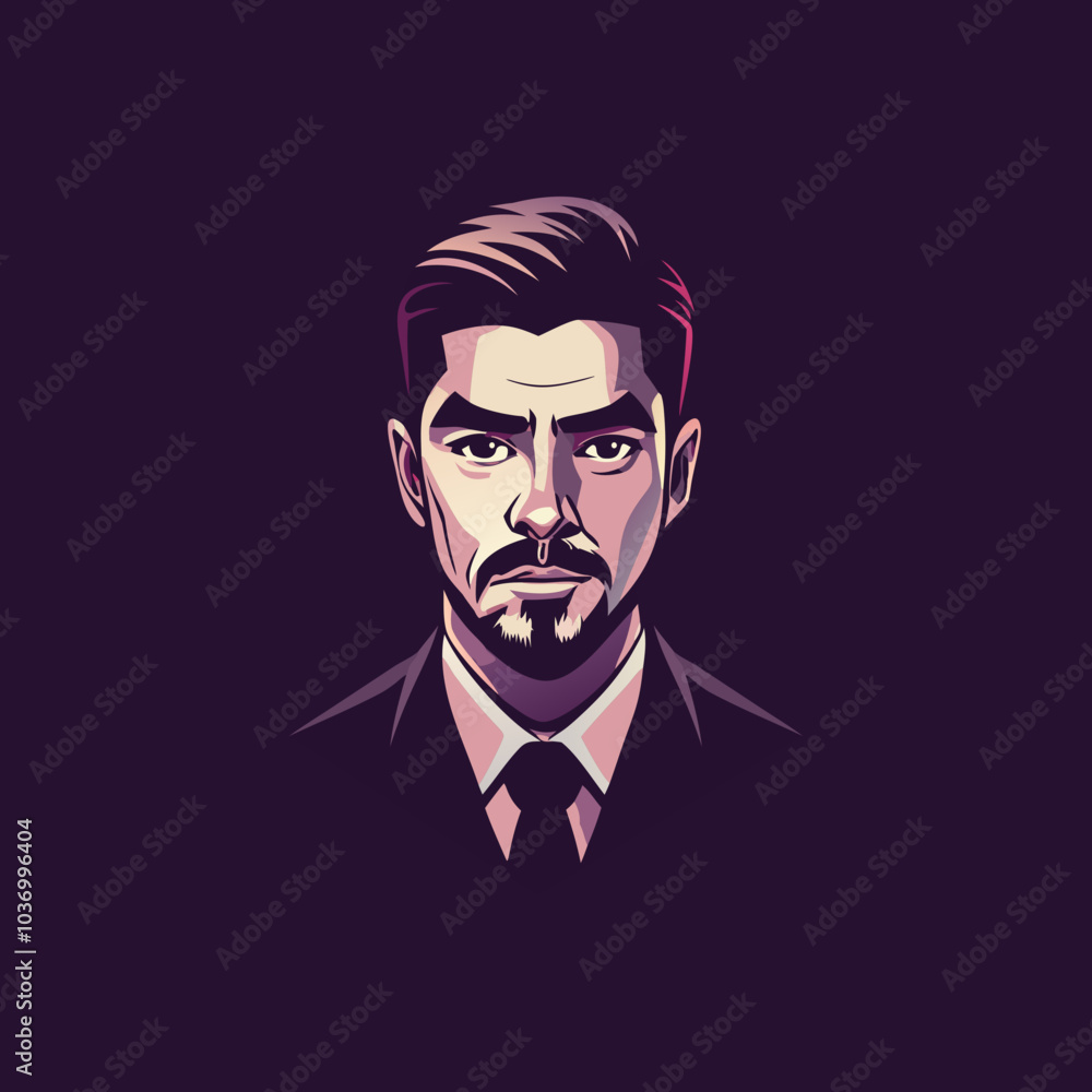 A flat icon of an office worker character A flat icon of an office worker character