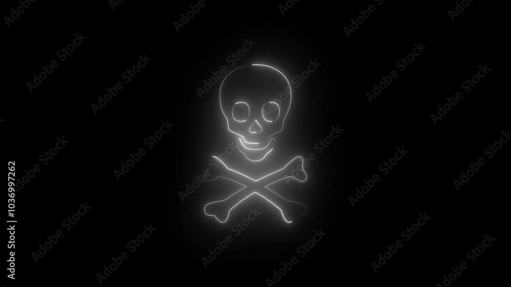 Danger icon animation on black background. Danger icon animation on black background.