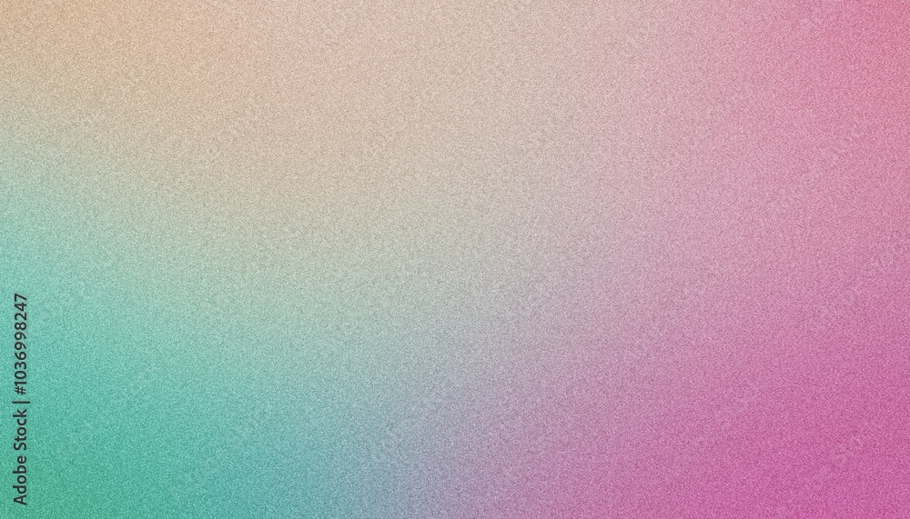 Colorful grainy gradient background fading from pink to turquoise Colorful grainy gradient background fading from pink to turquoise