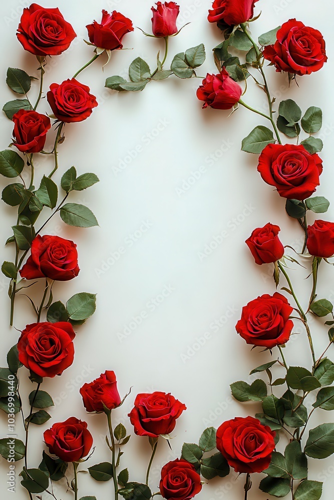 Red Rose Oval Mirror Frame Decoration, Floral Wall Art, Romantic Home Decor Red Rose Oval Mirror Frame Decoration, Floral Wall Art, Romantic Home Decor
