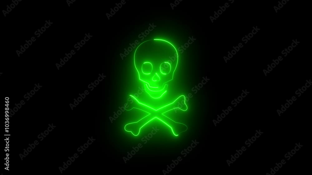 Danger icon animation on black background. Danger icon animation on black background.