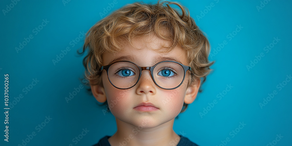 Portrait of a cute little boy with glasses Portrait of a cute little boy with glasses