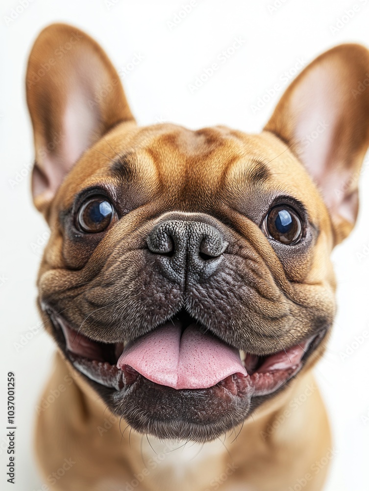 Adorable French Bulldog with Tongue Out Adorable French Bulldog with Tongue Out