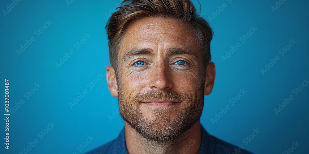 Fototapeta premium Portrait of a successful businessman standing and looking at the camera