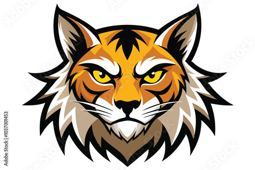 Scottish Wildcat Badge Vector for Wilderness and Outdoor Adventure photo