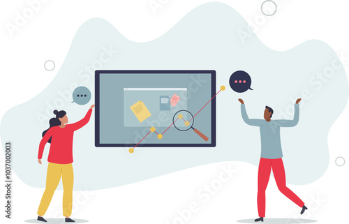 Tools and techniques for effective change management .flat design with people.