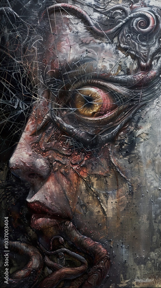 Surreal Abstract Painting: A Descent into the Subconscious
