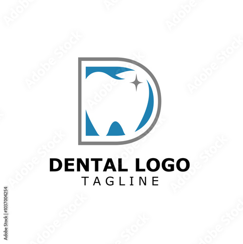 Tooth dental logo vector illustration
