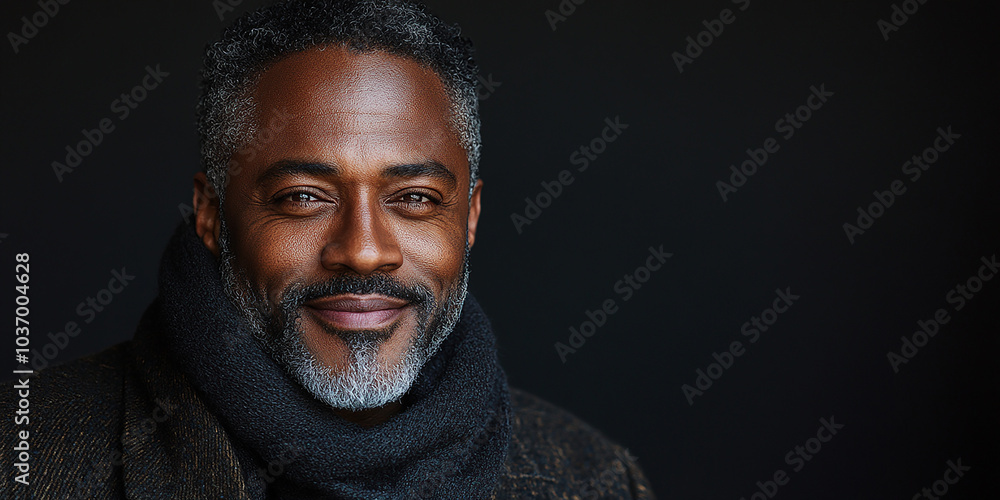 Portrait of an adult black middle-aged man Portrait of an adult black middle-aged man