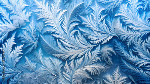Icy blue and white patterns resembling frost or frozen water, creating a cold yet beautiful aesthetic.