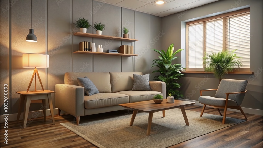 A calm and serene therapy room with a comfortable couch, dim lighting, and a subtle wooden desk, conveying a sense of trust and support. A calm and serene therapy room with a comfortable couch, dim lighting, and a subtle wooden desk, conveying a sense of trust and support.