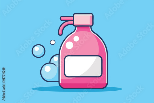 Cleaning Spray Bottle Vector Illustration for Household Products