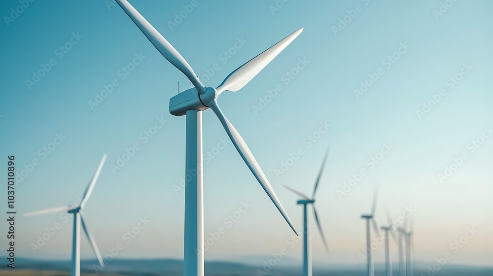Close-up of a powerful wind turbine blade Close-up of a powerful wind turbine blade