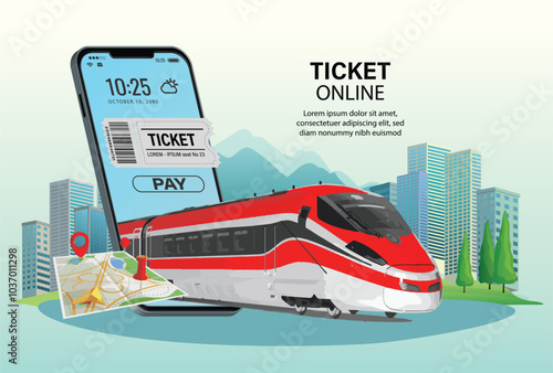 train icon logo sign ticket online service cargo express bullet train fast face speed vacation modern app vector template poster urban city