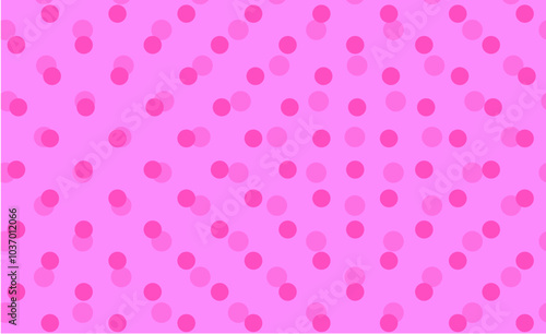 White polka dot on prink abstract background illustration