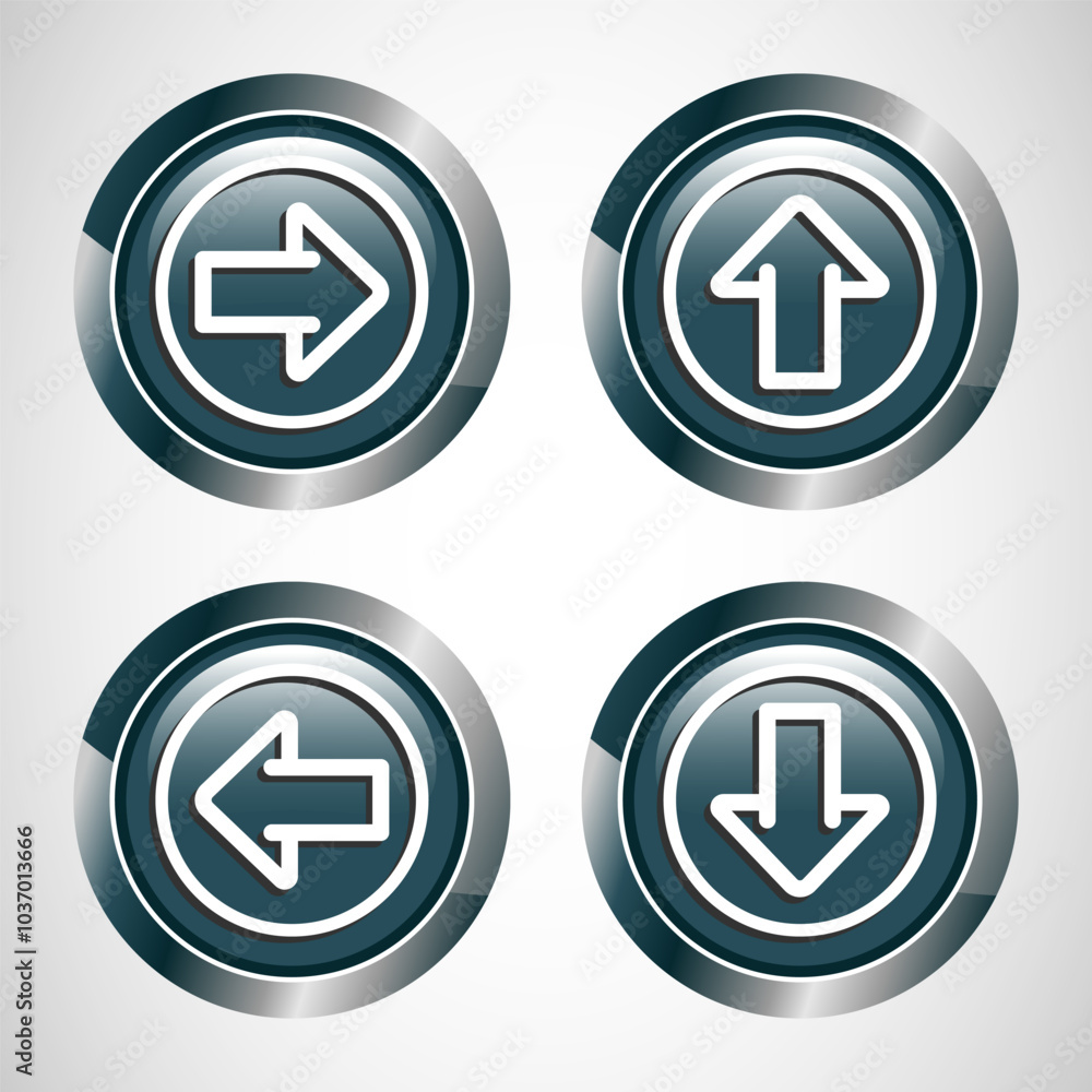 Right, Left, Up, Down Arrow Icon Design Illustration, Arrow Sign For Apps And Websites, Gray Color Round Button Design Right, Left, Up, Down Arrow Icon Design Illustration, Arrow Sign For Apps And Websites, Gray Color Round Button Design