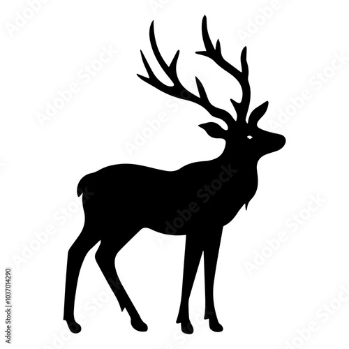 Deer Silhouette Vector Illustration