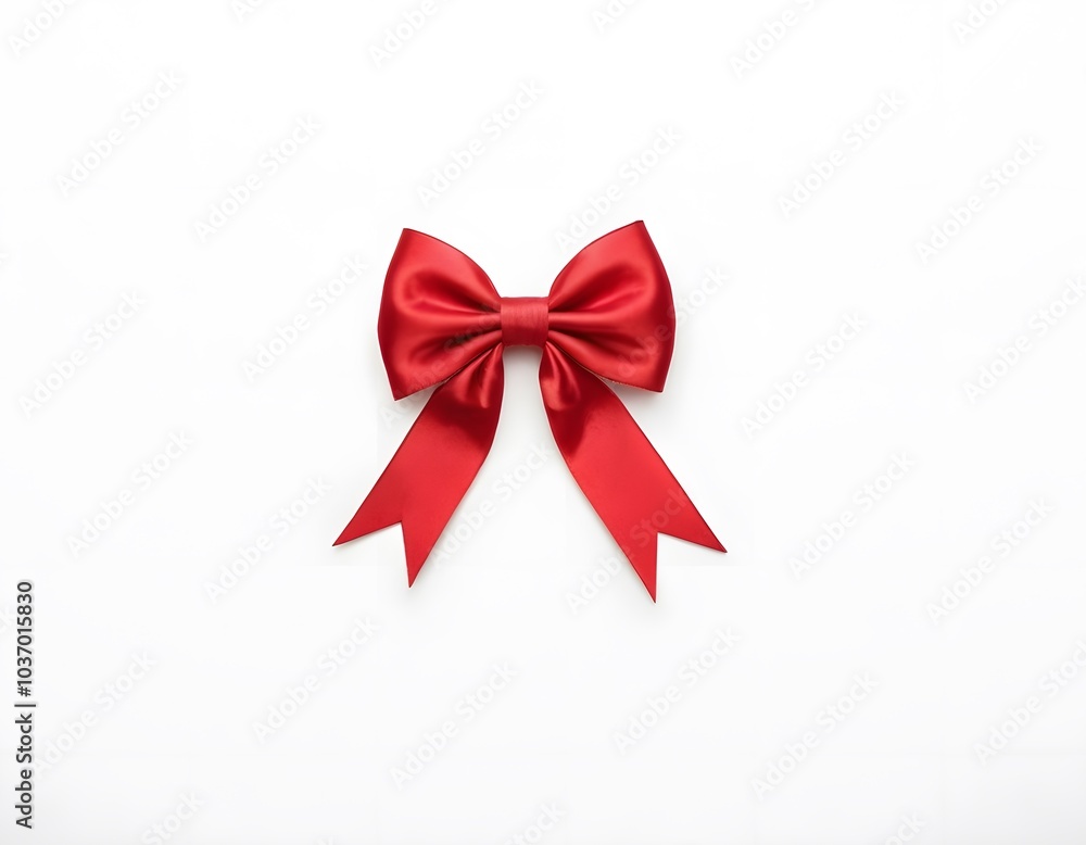 red bow on a white background red bow on a white background