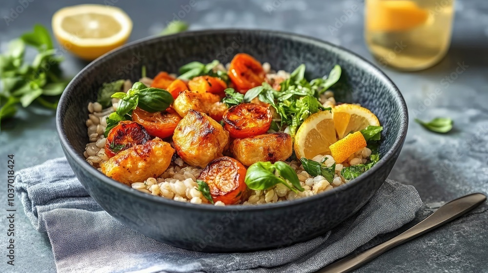 Grilled Vegetables with Lemon and Fresh Herbs Bowl Grilled Vegetables with Lemon and Fresh Herbs Bowl