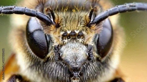 Honey bees look for honey in flowers and in their nests