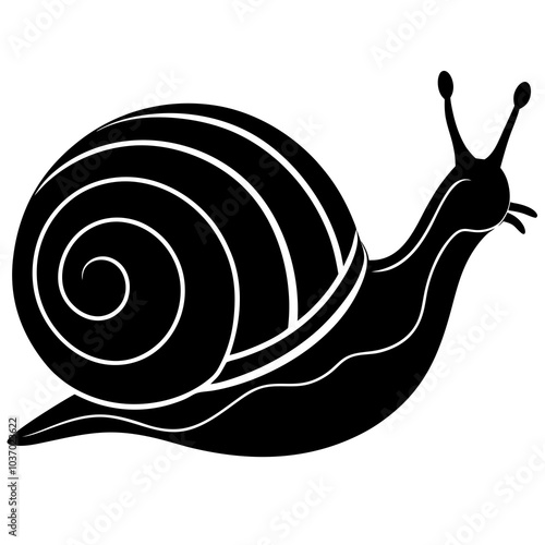 snail silhouette vector