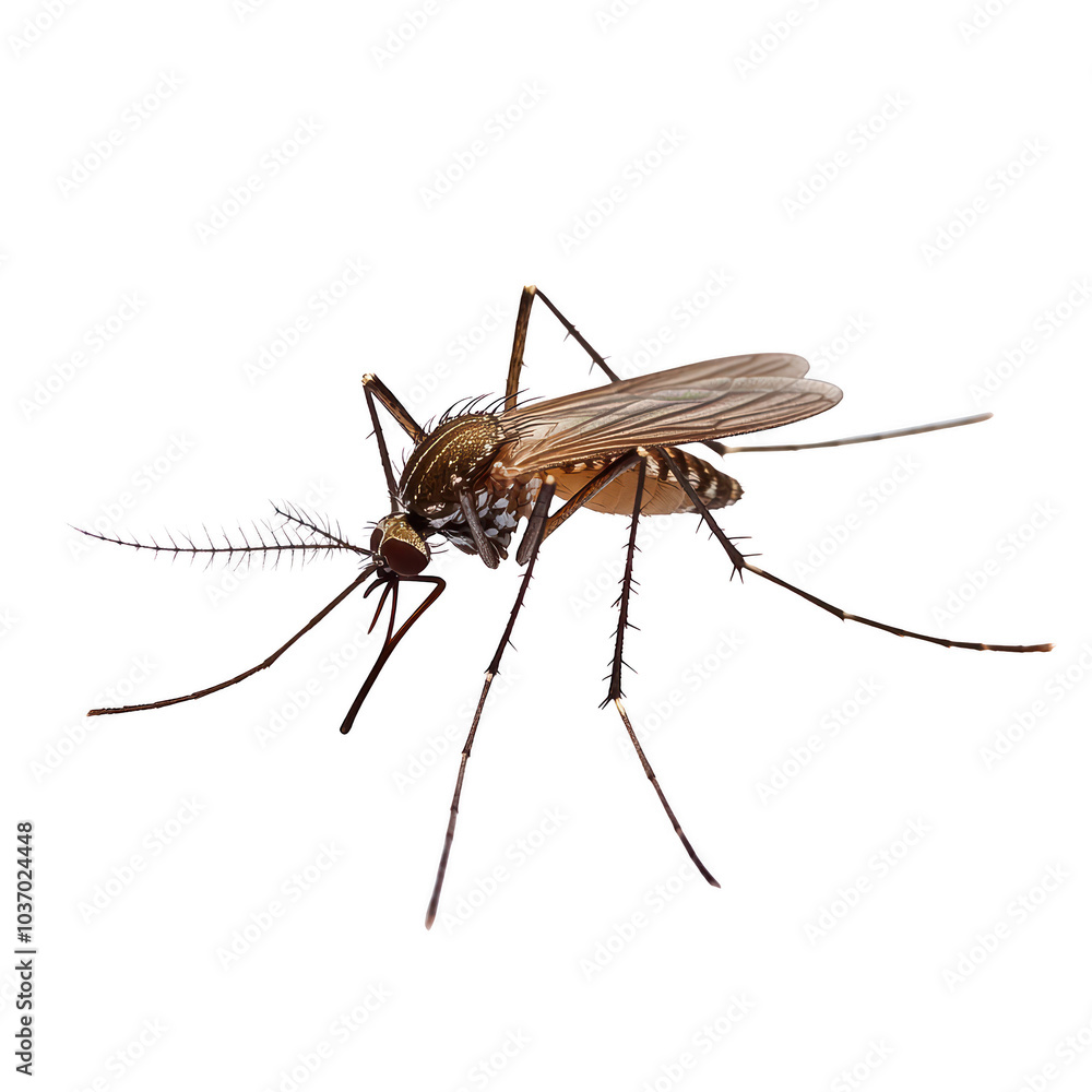 Mosquito, white isolate background Mosquito, white isolate background
