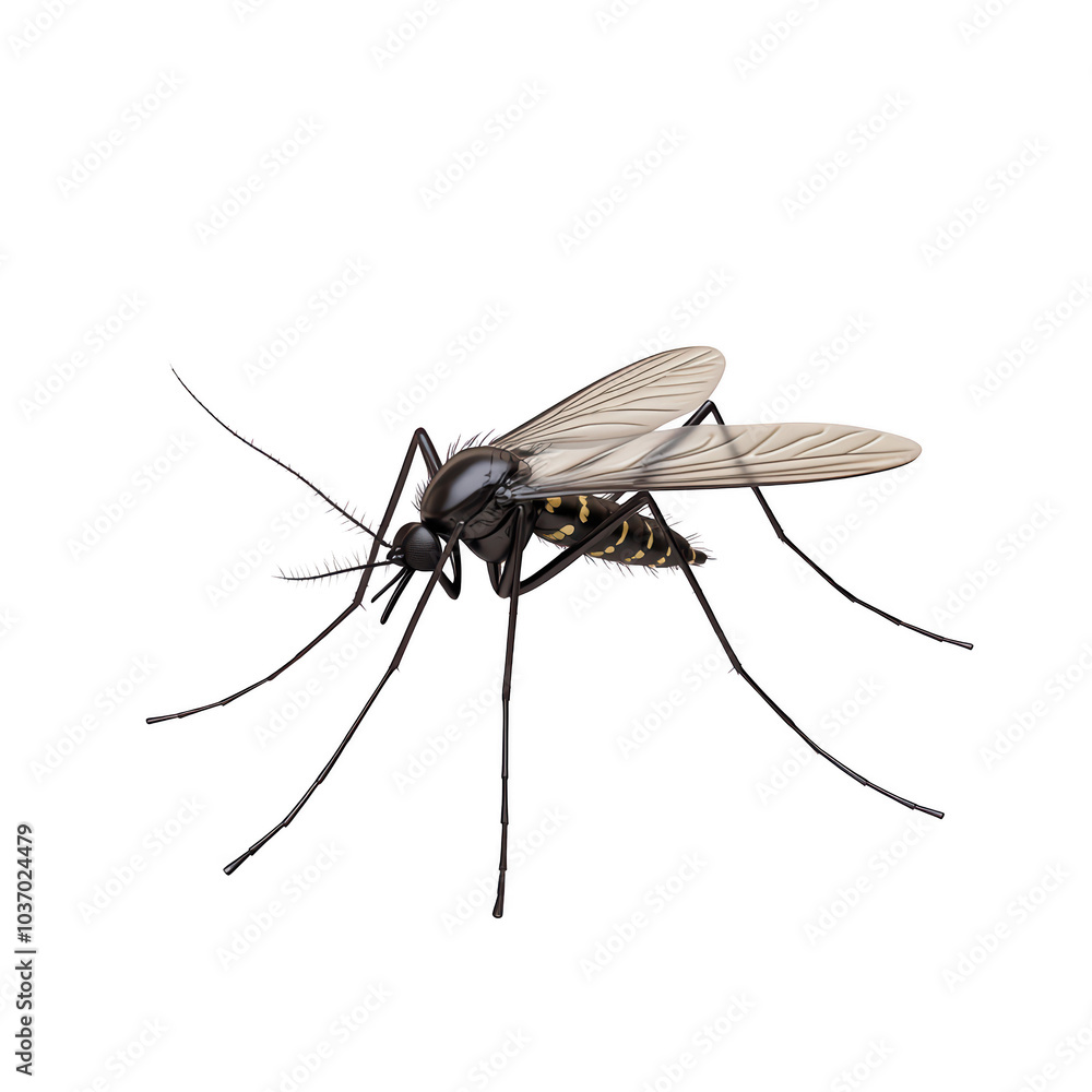 Mosquito, white isolate background Mosquito, white isolate background