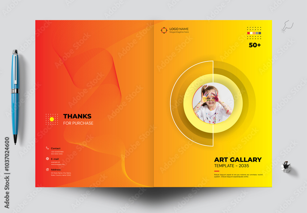 Three Colour Variation Cover Design Layout Stock Template | Adobe Stock