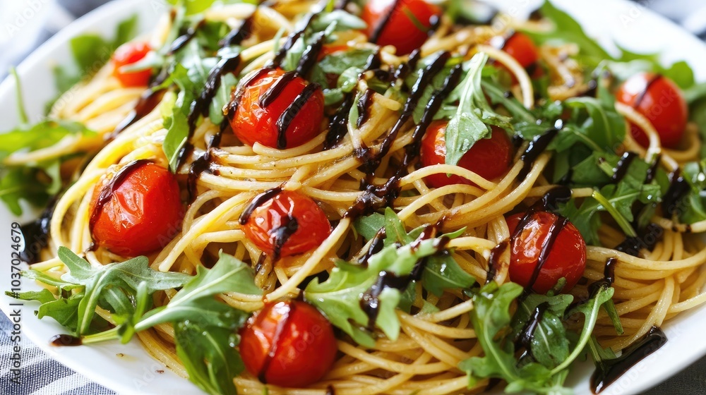 Fresh Spaghetti with Cherry Tomatoes and Arugula Fresh Spaghetti with Cherry Tomatoes and Arugula