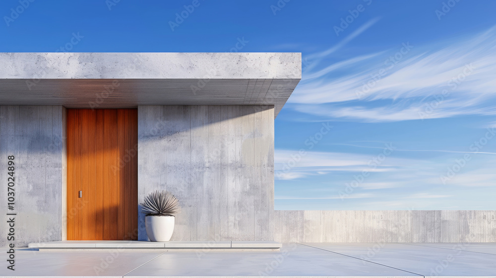 Modern Elegance: Inviting Entrance of Contemporary Home with Wooden Door, Stylish Lighting, and Scenic Rolling Hills Landscape Modern Elegance: Inviting Entrance of Contemporary Home with Wooden Door, Stylish Lighting, and Scenic Rolling Hills Landscape