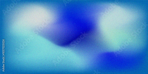 Gradient blue, white grainy noise texture background. Wave granny banner, poster, wallpaper background.
