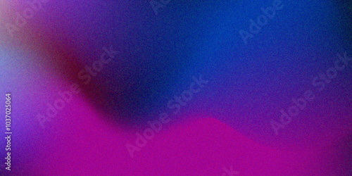 Gradient blue, pink grainy noise texture background. Wave granny banner, poster, wallpaper background.