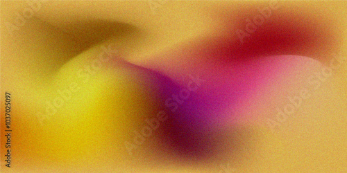 yellow pink and red Gradient grainy noise texture background. Wave granny banner, poster, wallpaper background.