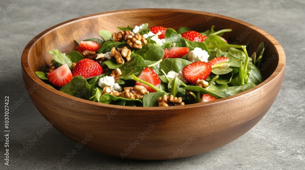 Fresh Spinach Salad with Strawberries and Walnuts Fresh Spinach Salad with Strawberries and Walnuts