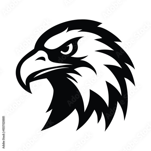 eagle head silhouette vector illustration