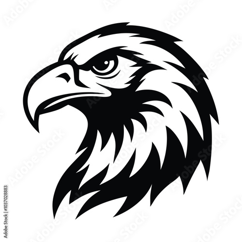 eagle head silhouette vector illustration photo