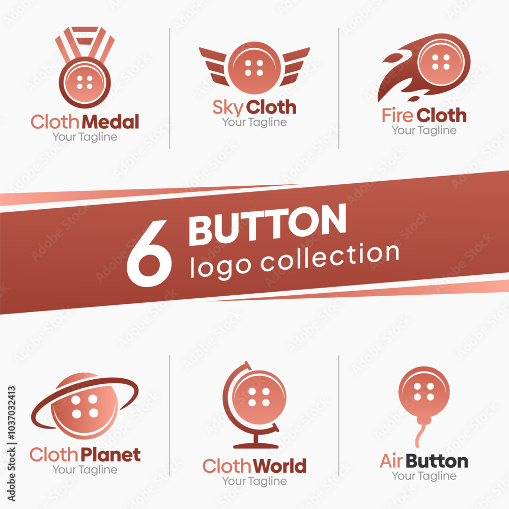 Naklejka premium Cloth Shape Logo Template Set. Good for Business, Agency, Community and Organization