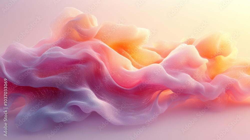 Ethereal Gradient Abstract Art with Soft Waves and Warm Pastel Colors Ethereal Gradient Abstract Art with Soft Waves and Warm Pastel Colors