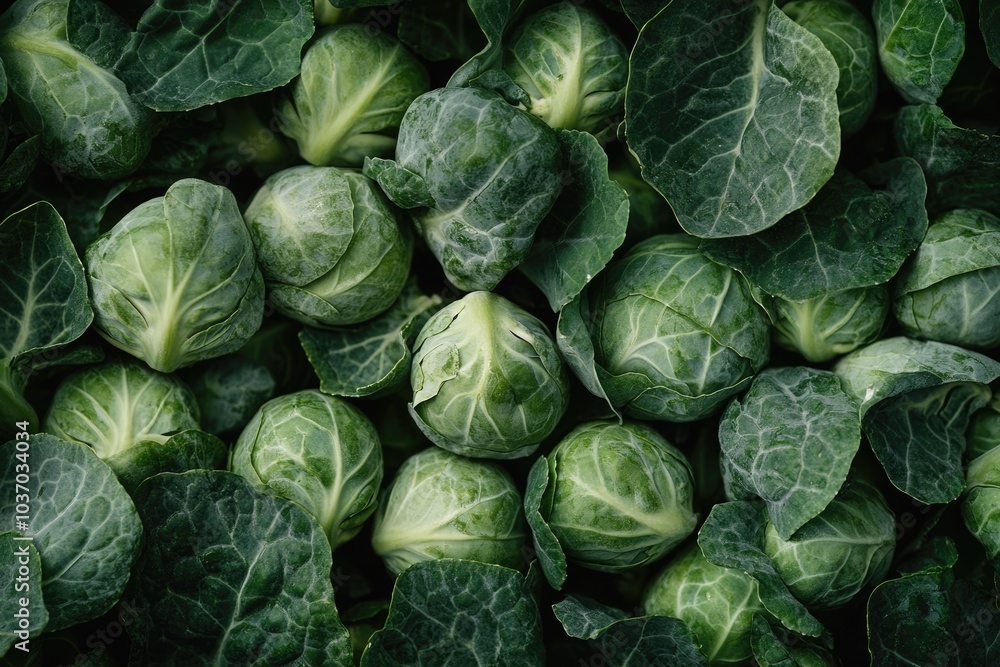Vegan Delight: A Fresh Close-up of Vibrant Brussels Sprouts Vegan Delight: A Fresh Close-up of Vibrant Brussels Sprouts