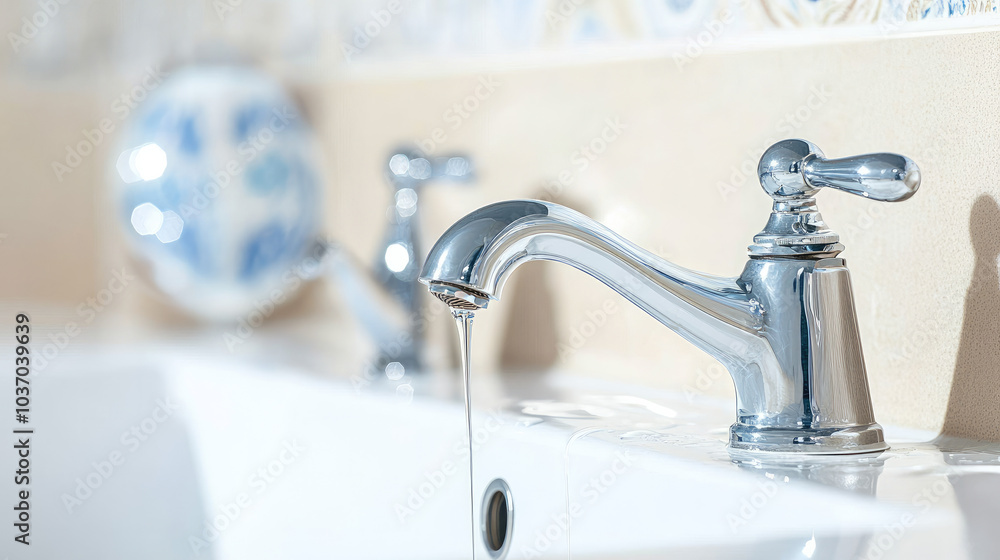 Close-up of a leaking faucet dripping water onto a white porcelain sink, highlighting the urgency of fixing a product issue Close-up of a leaking faucet dripping water onto a white porcelain sink, highlighting the urgency of fixing a product issue