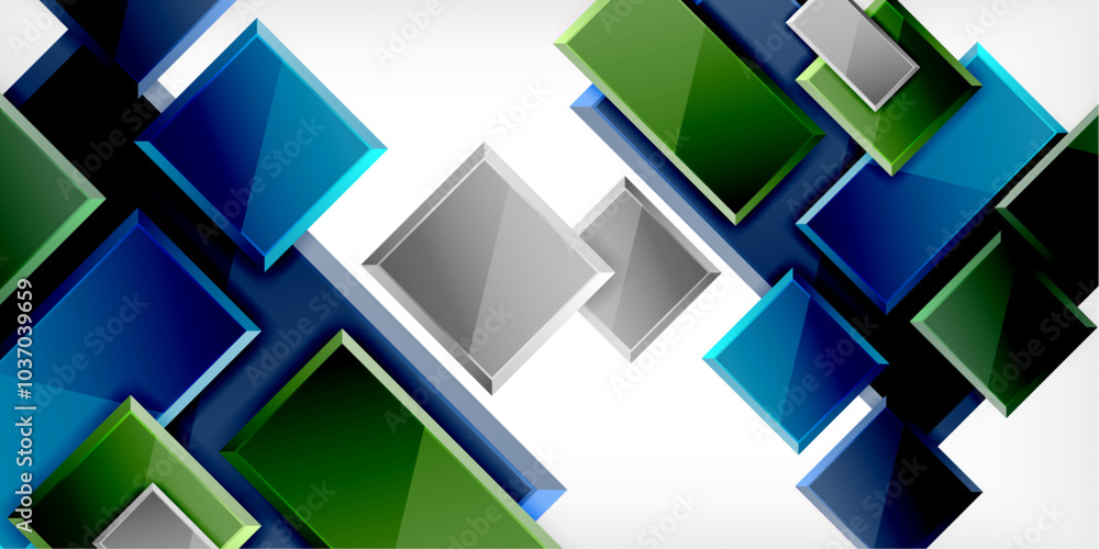 Glass toy style square shapes abstract design. Vector Illustration For Wallpaper, Banner, Background, Card, Book Illustration, landing page Glass toy style square shapes abstract design. Vector Illustration For Wallpaper, Banner, Background, Card, Book Illustration, landing page