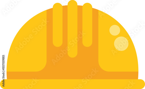 Yellow hard hat providing safety and protection for construction workers and engineers at work