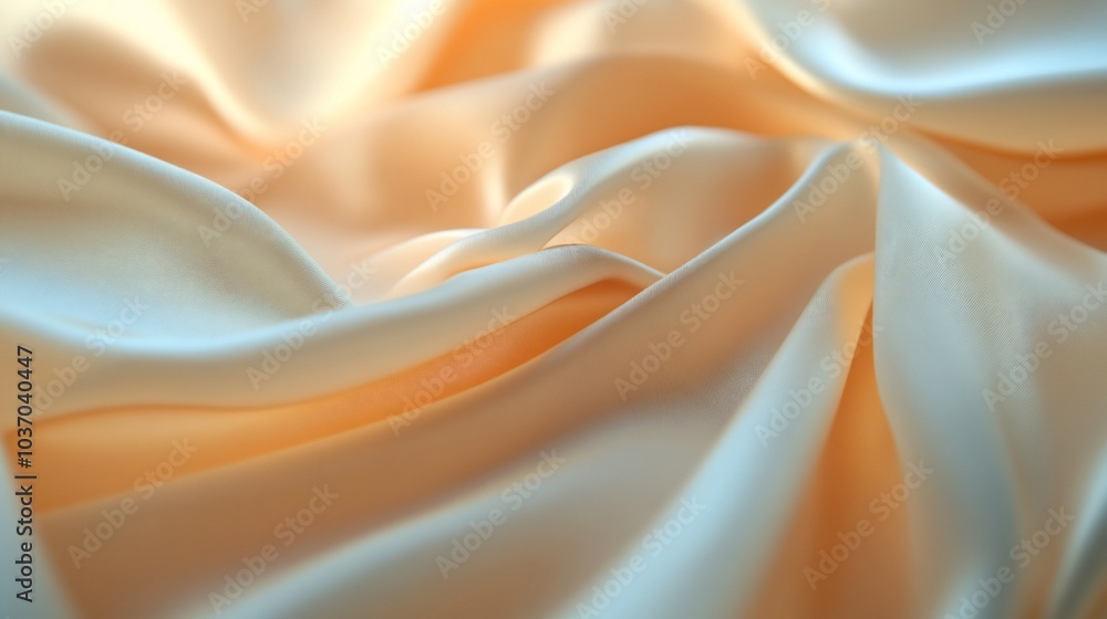 Soft, flowing fabric in gentle peach and cream tones. Soft, flowing fabric in gentle peach and cream tones.