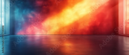 Colorful gradient border  soft color transition  large empty center  vibrant design element  ideal for text or graphical content.