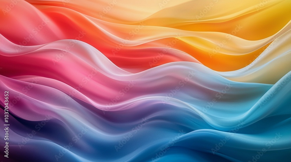 Vibrant Abstract Waves in Bright Colors - Seamless Gradient Flow Vibrant Abstract Waves in Bright Colors - Seamless Gradient Flow