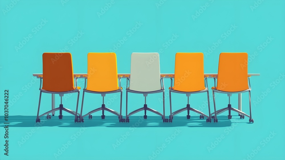 Meeting Chairs Back View Minimalist Concept Meeting Chairs Back View Minimalist Concept