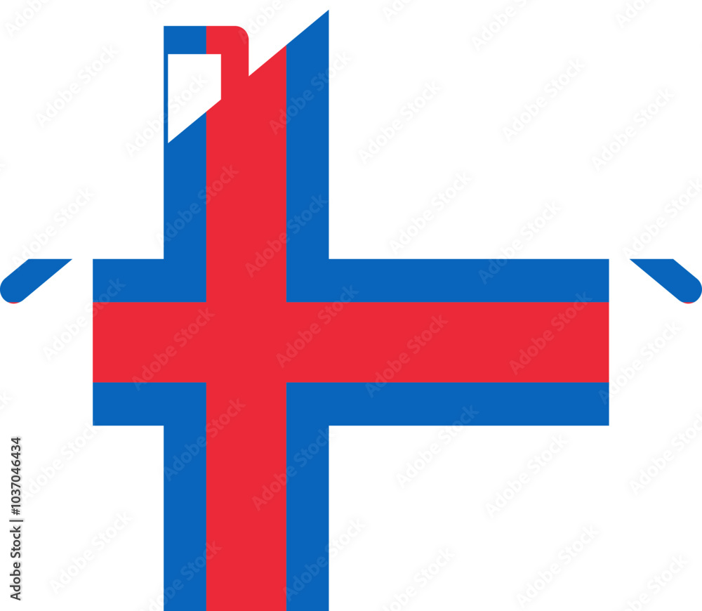 Obraz premium Home Shape Of Icon Faroe Island Flag