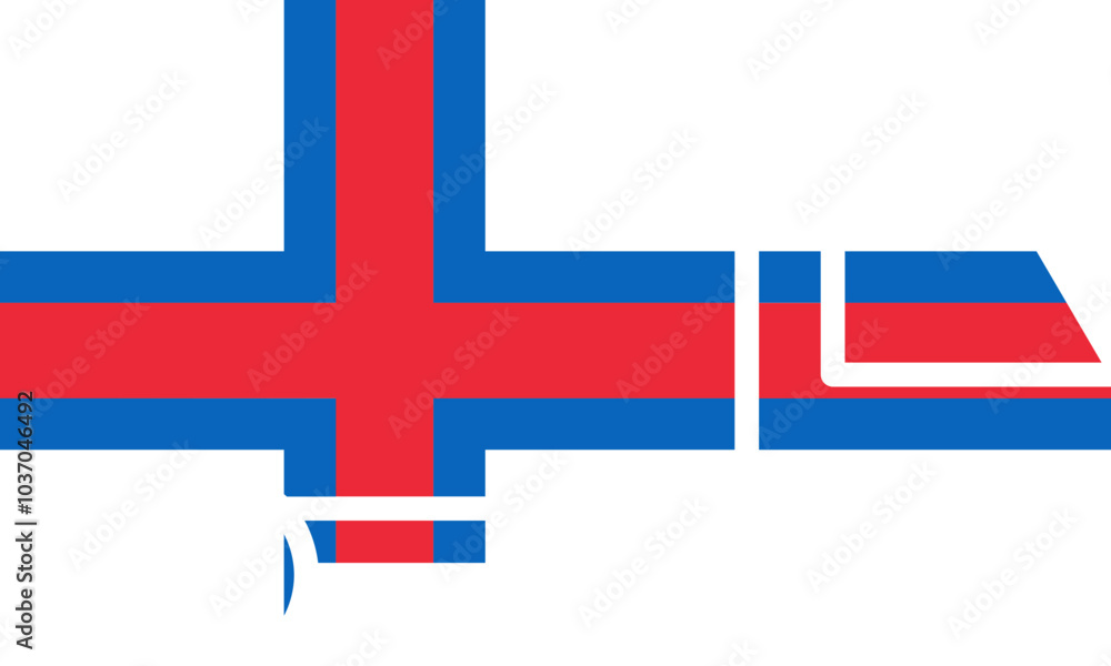 Fototapeta premium Truck Icon of Faroe Island Flag