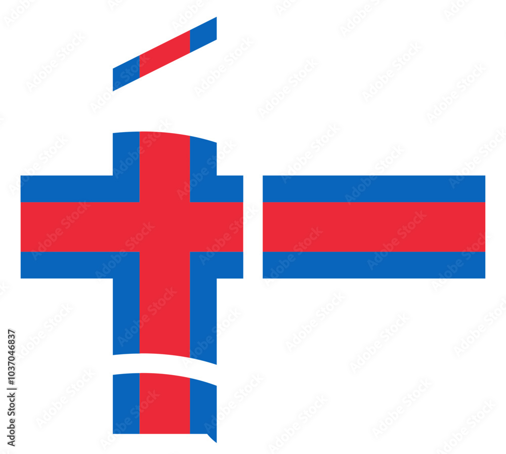 Naklejka premium Faroe Island flag on Book with symbol icon