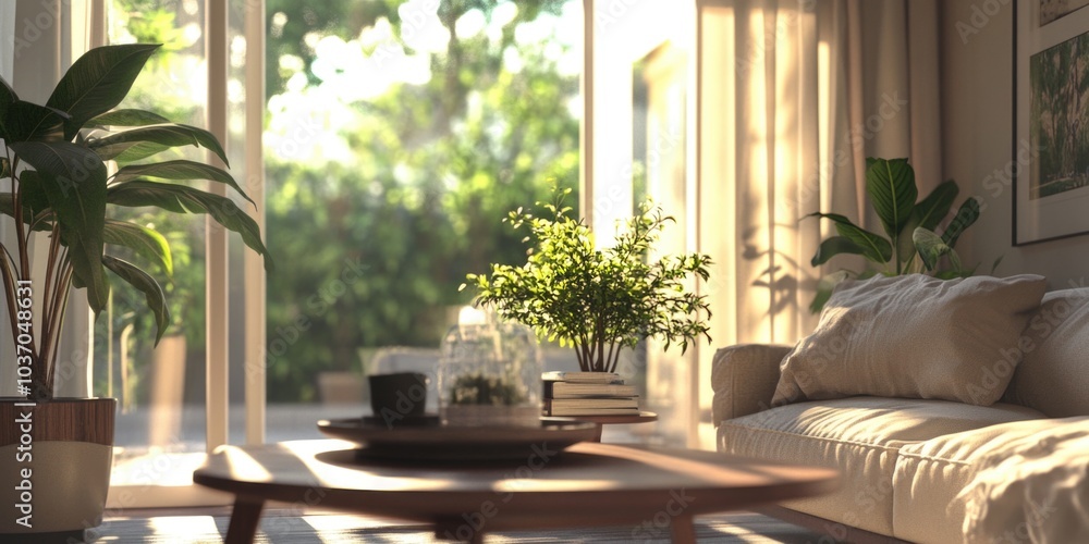 Fototapeta premium Contemporary Living Room Scene